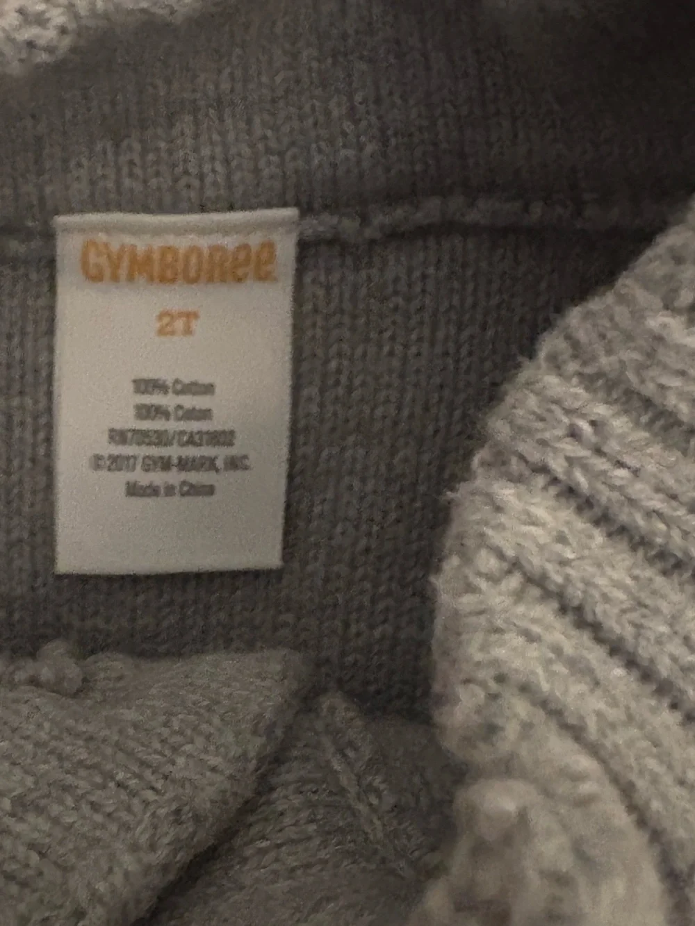 Gymboree Toddler Boys Gray Striped Knit Henley Sweater Size 2T